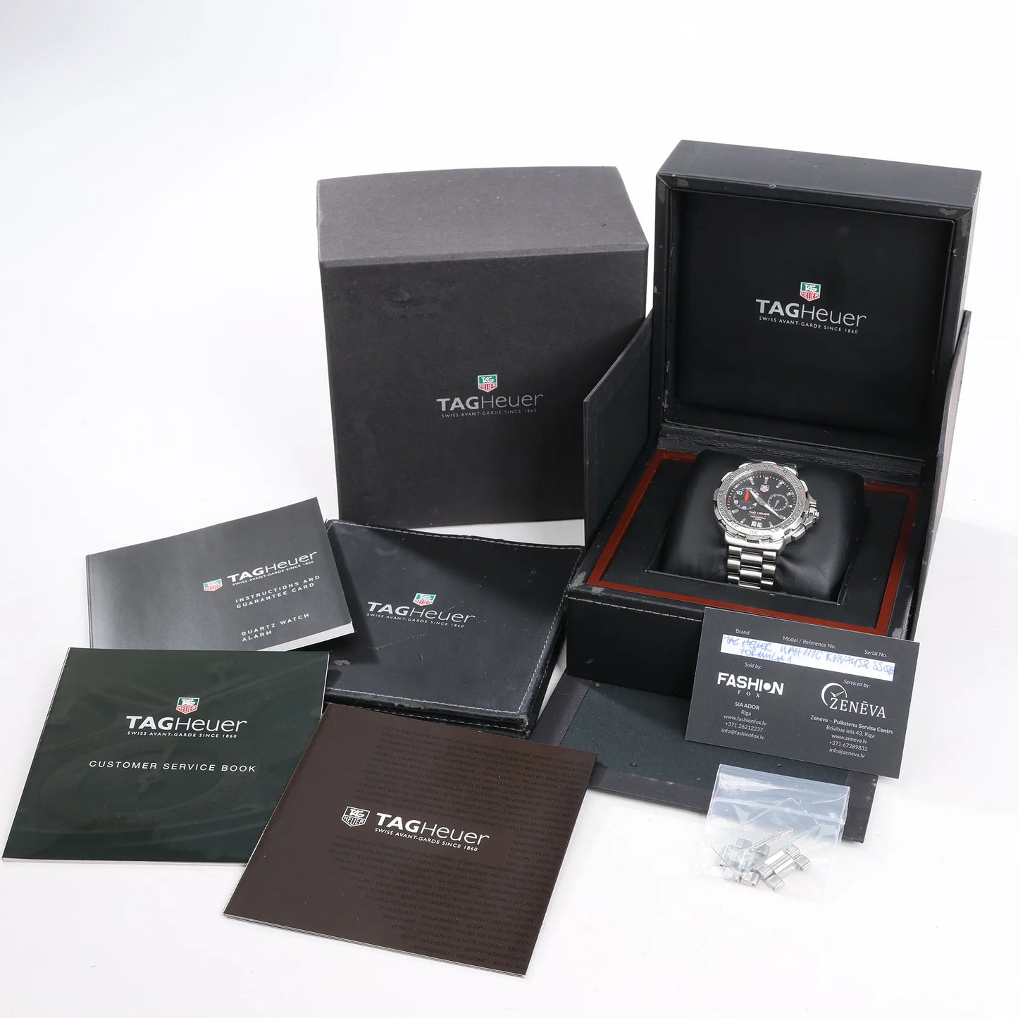 TAG Heuer Formula 1 WAH111C RPN7452 SS QZ Uhr mit schwarzem Zifferblatt