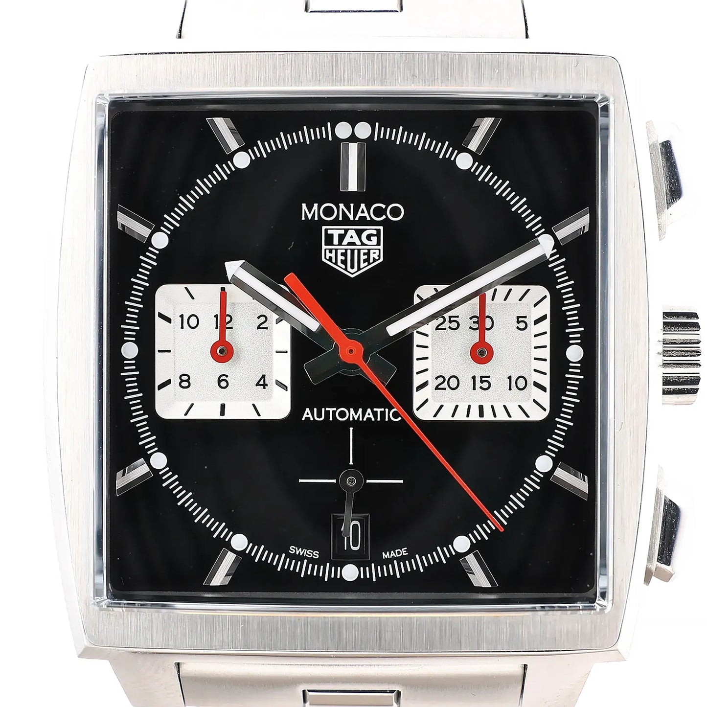 TAG Heuer Monaco Calibre Heuer 02 CBL2113.BA0644 WZS4878 SS AT Black Dial Watch