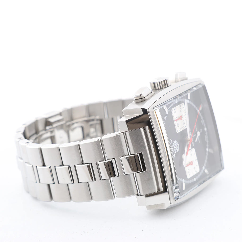 TAG Heuer Monaco Calibre Heuer 02 CBL2113.BA0644 WZS4878 SS AT Black Dial Watch