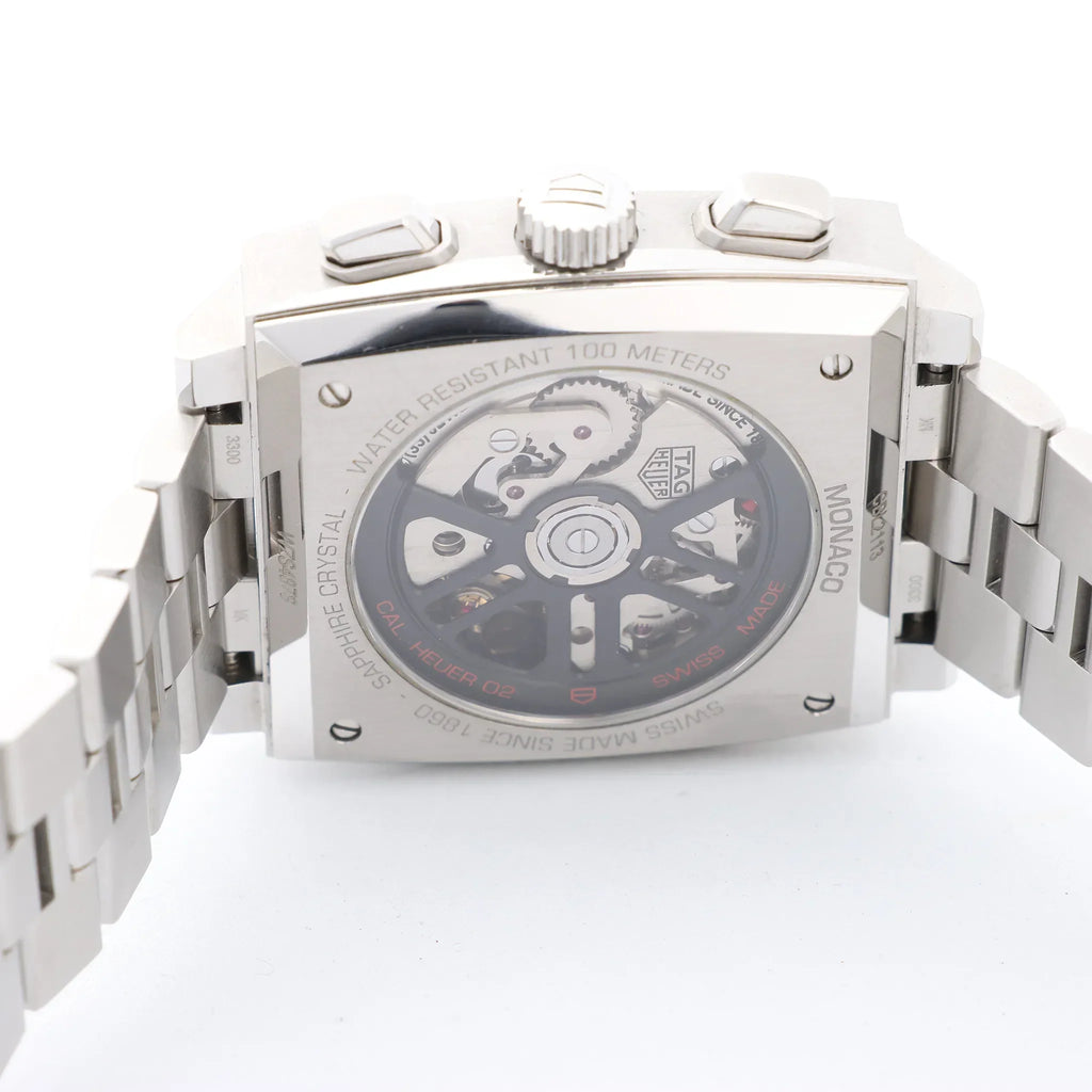 TAG Heuer Monaco Calibre Heuer 02 CBL2113.BA0644 WZS4878 SS AT Black Dial Watch