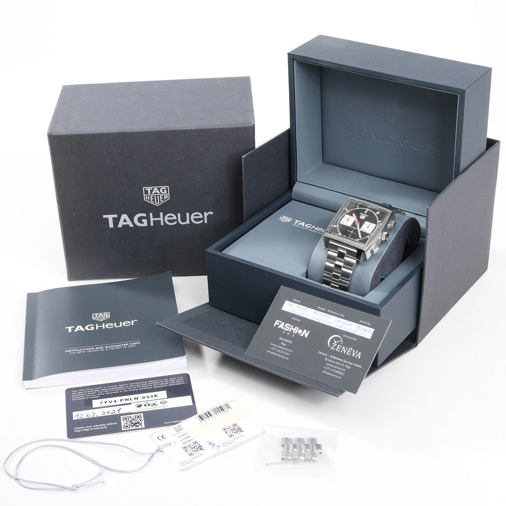 TAG Heuer Monaco Calibre Heuer 02 CBL2113.BA0644 WZS4878 SS AT Black Dial Watch