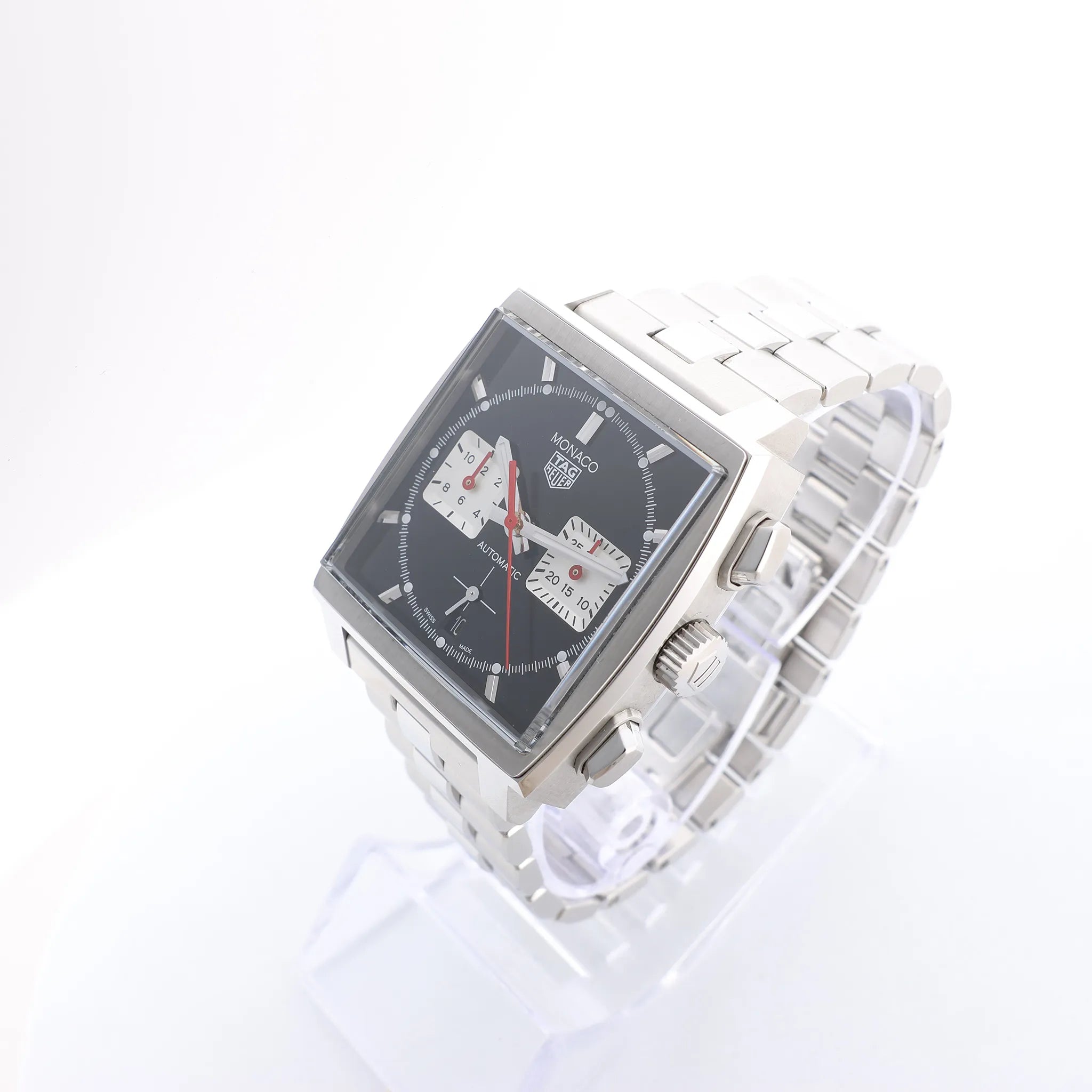 TAG Heuer Monaco Calibre Heuer 02 CBL2113.BA0644 WZS4878 SS AT Black Dial Watch
