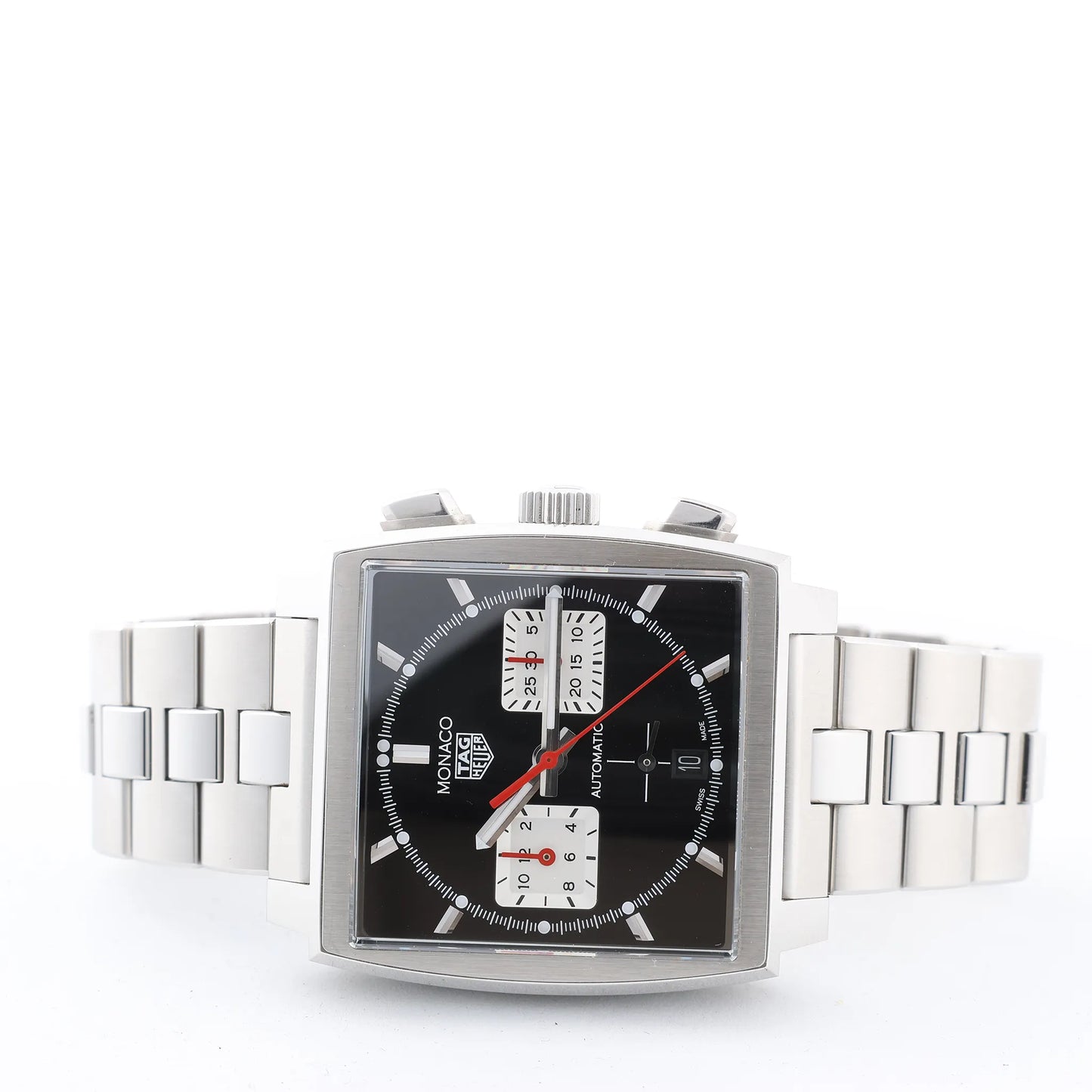 TAG Heuer Monaco Calibre Heuer 02 CBL2113.BA0644 WZS4878 SS AT Black Dial Watch
