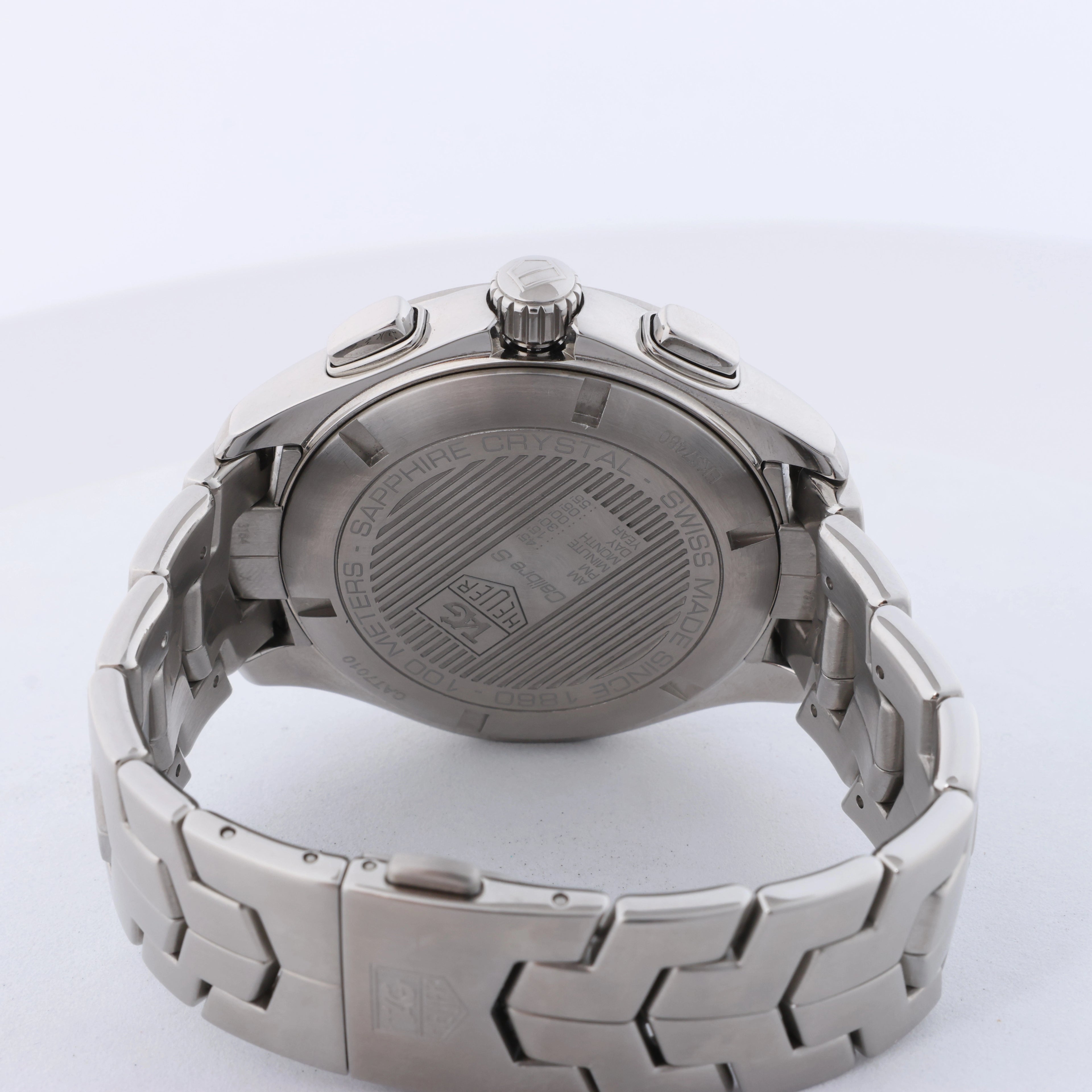 TAG Heuer link Caliber S Quartz Wristwatch, ref. CAT7010.BA0952 With Black Dial