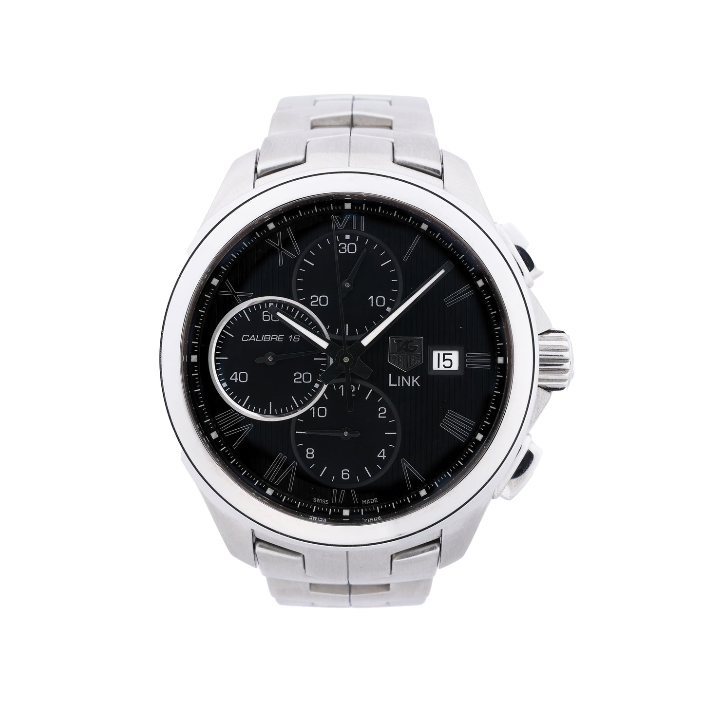 TAG Heuer Link Calibre 16 CAT2012 RAV0551 SS AT Black Dial Watch