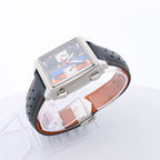 TAG Heuer Monaco Gulf Special Edition CAW211R.FC6401 WMY9310 SS x Leather AT Watch with Blue Dial