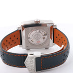 TAG Heuer Monaco Gulf Special Edition CAW211R.FC6401 WMY9310 SS x Leather AT Watch with Blue Dial