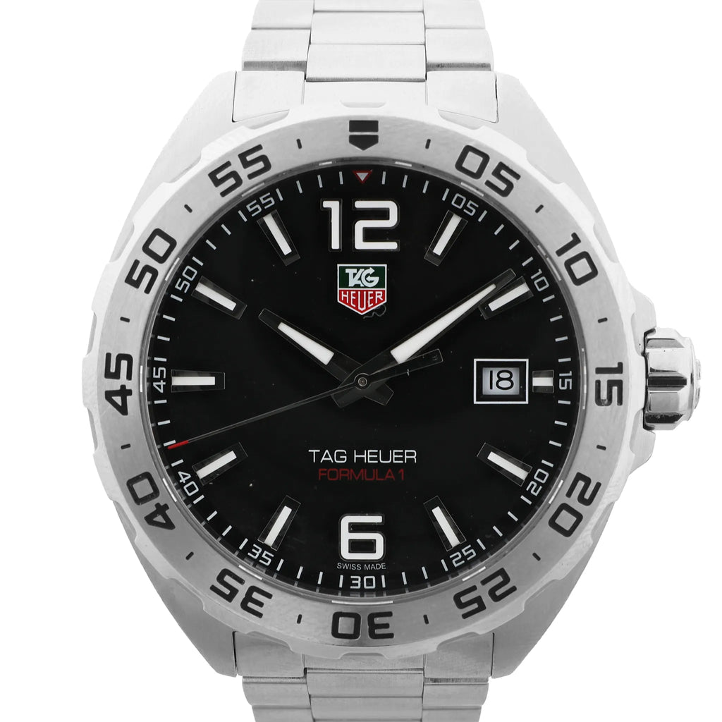 TAG Heuer Formula 1 WAZ1112 BRE3554 SS QZ Watch with Black Dial