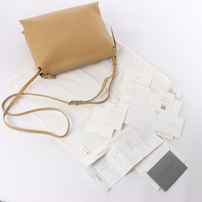 The Row Mini Twin Leather Shoulder Bag in Beige