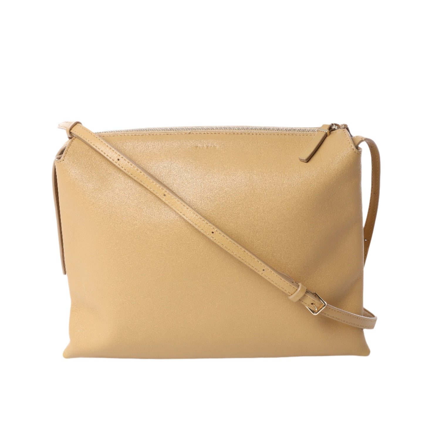 The Row Mini Twin Leather Shoulder Bag in Beige