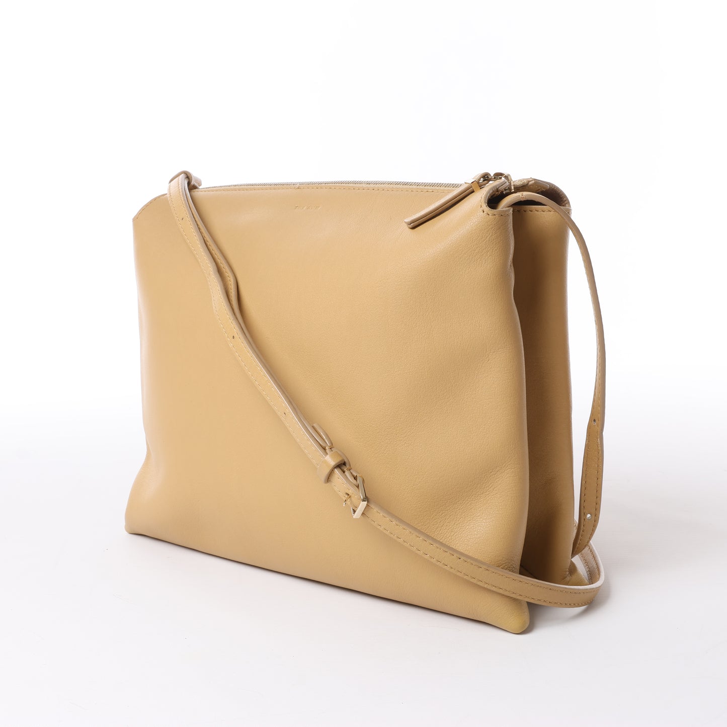 The Row Mini Twin Leather Shoulder Bag in Beige