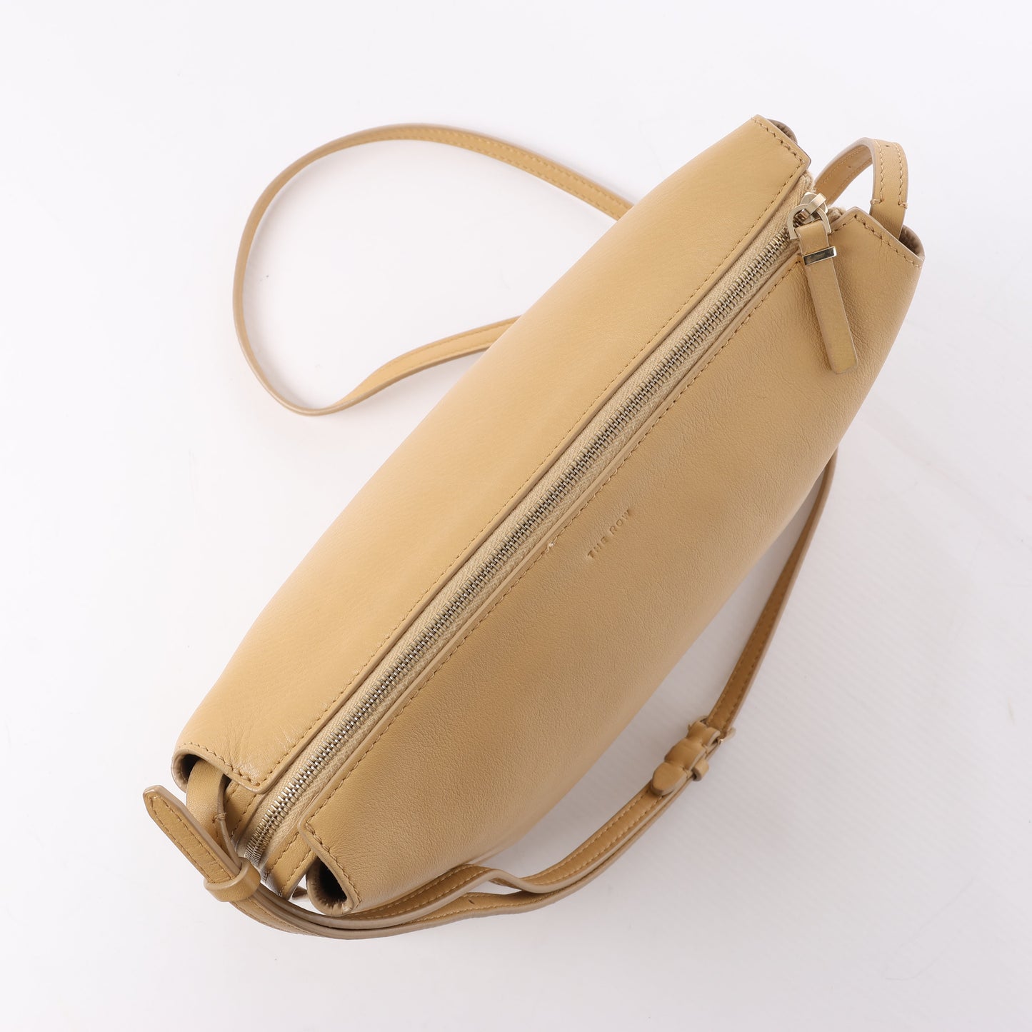 The Row Mini Twin Leather Shoulder Bag in Beige