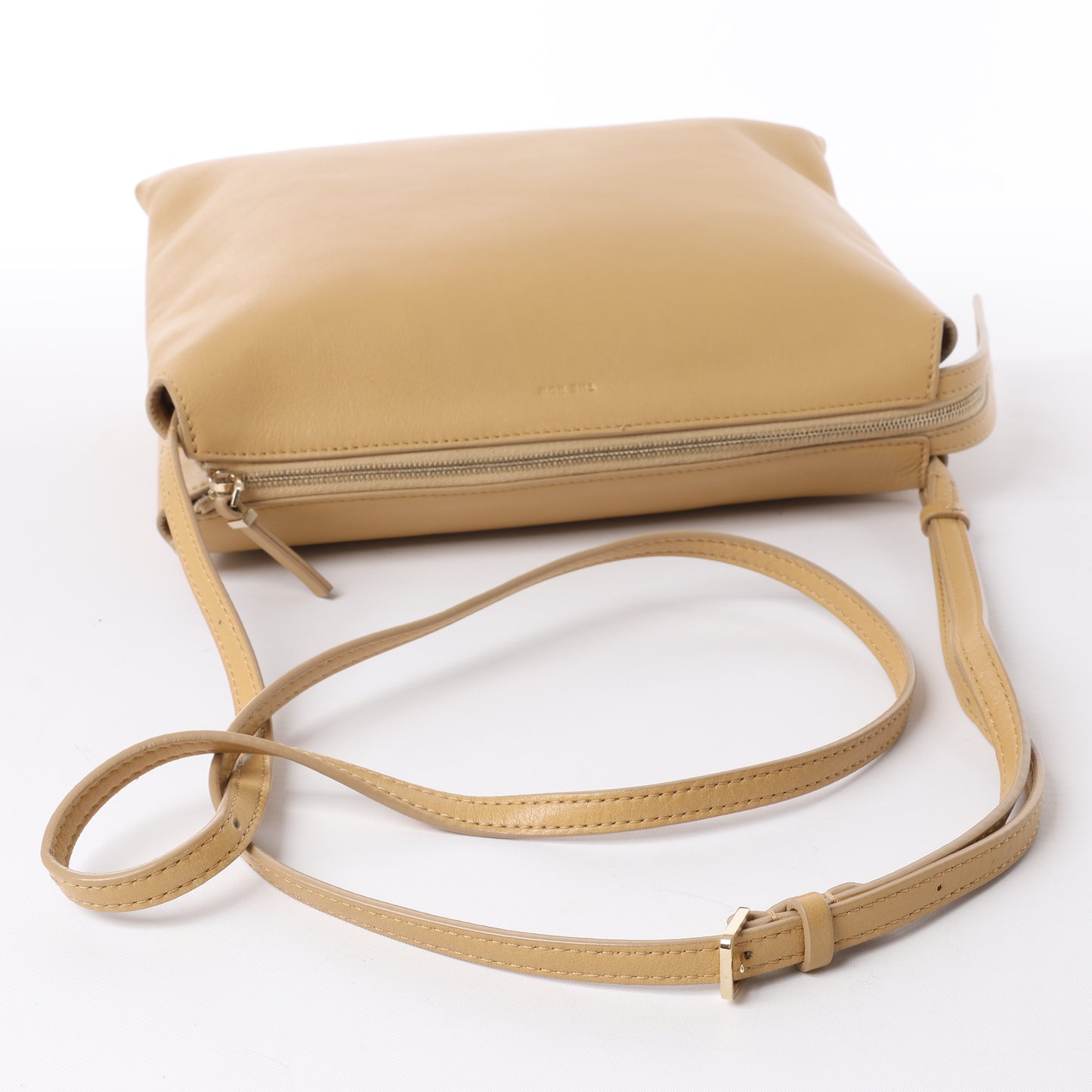 The Row Mini Twin Leather Shoulder Bag in Beige