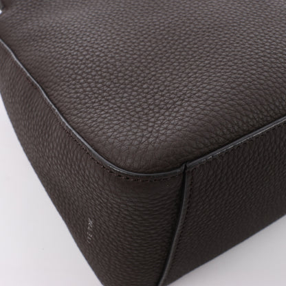 The Row East/West Leather Handbag in Brown