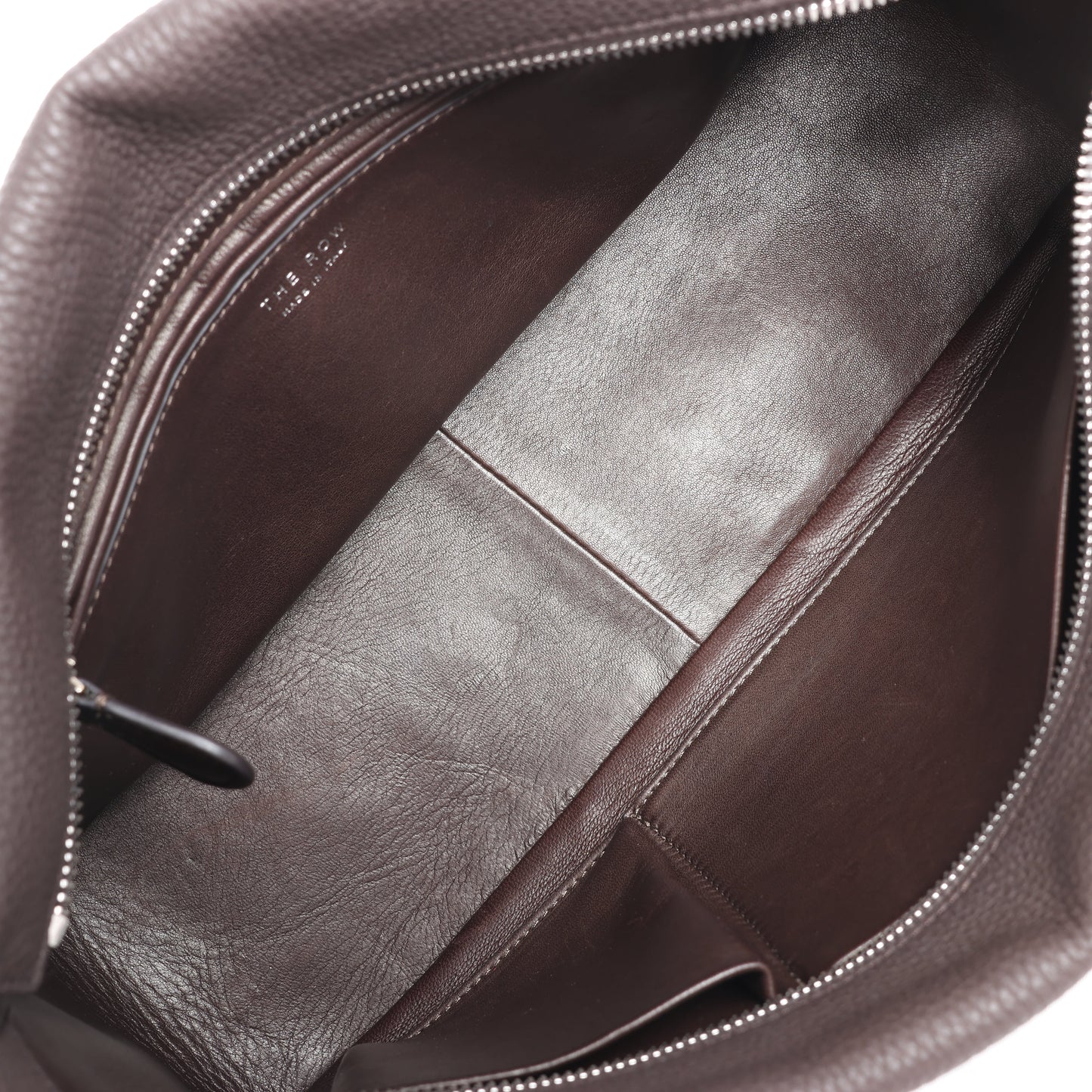 Sac à main en cuir marron The Row East/West