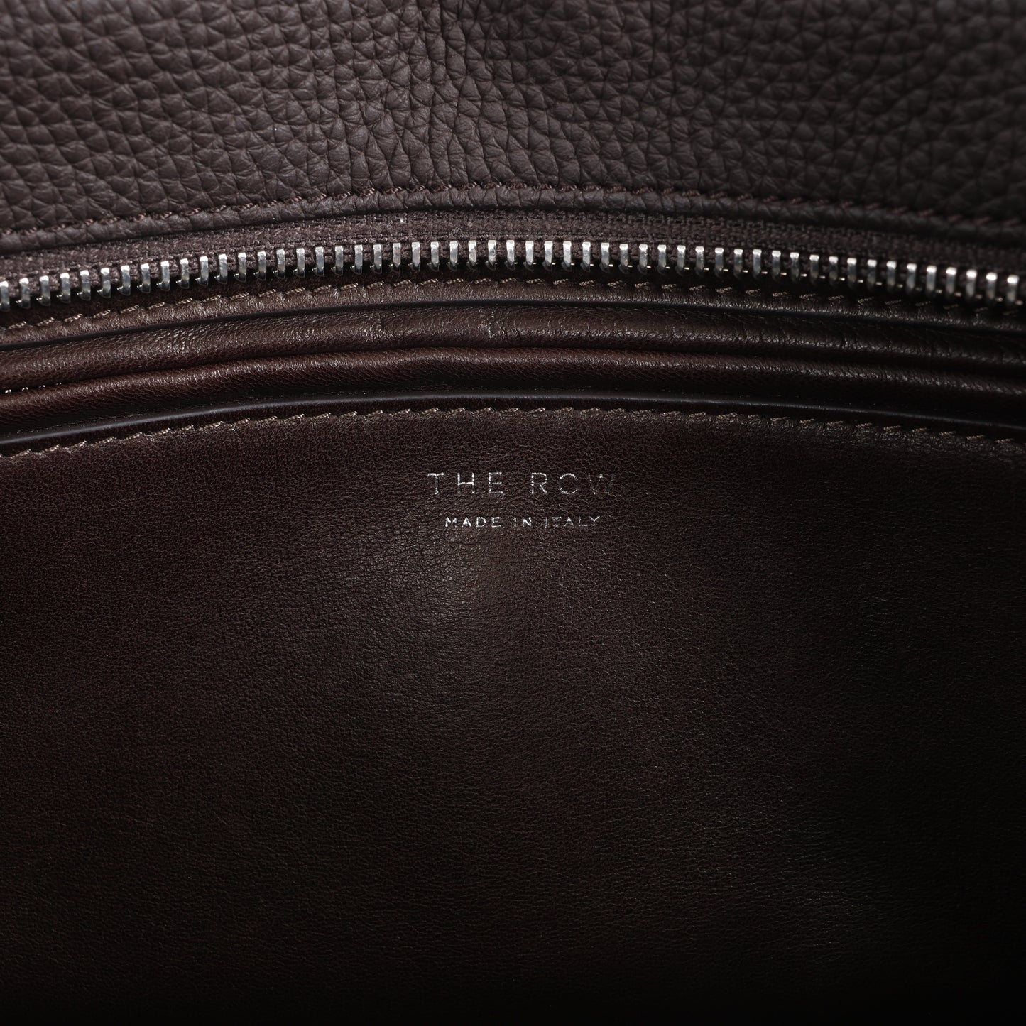 Sac à main en cuir marron The Row East/West