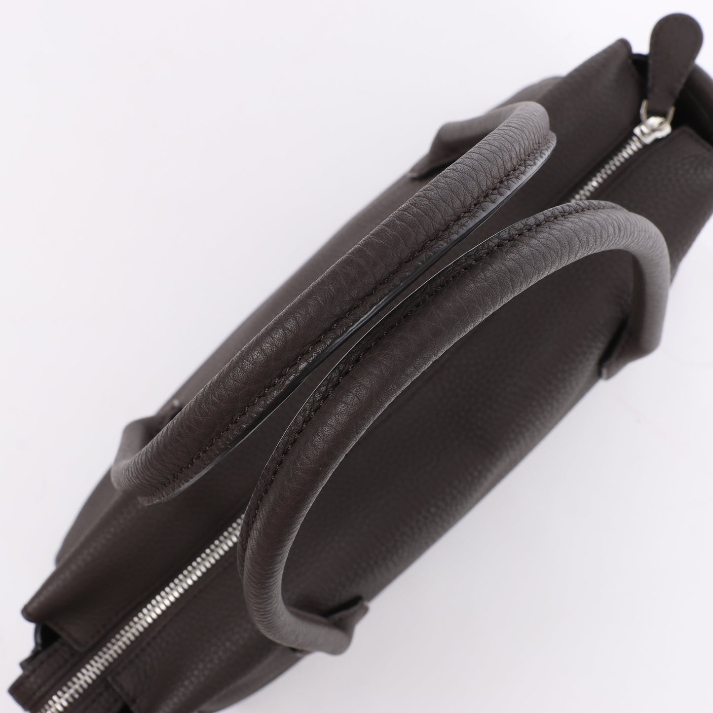 Sac à main en cuir marron The Row East/West