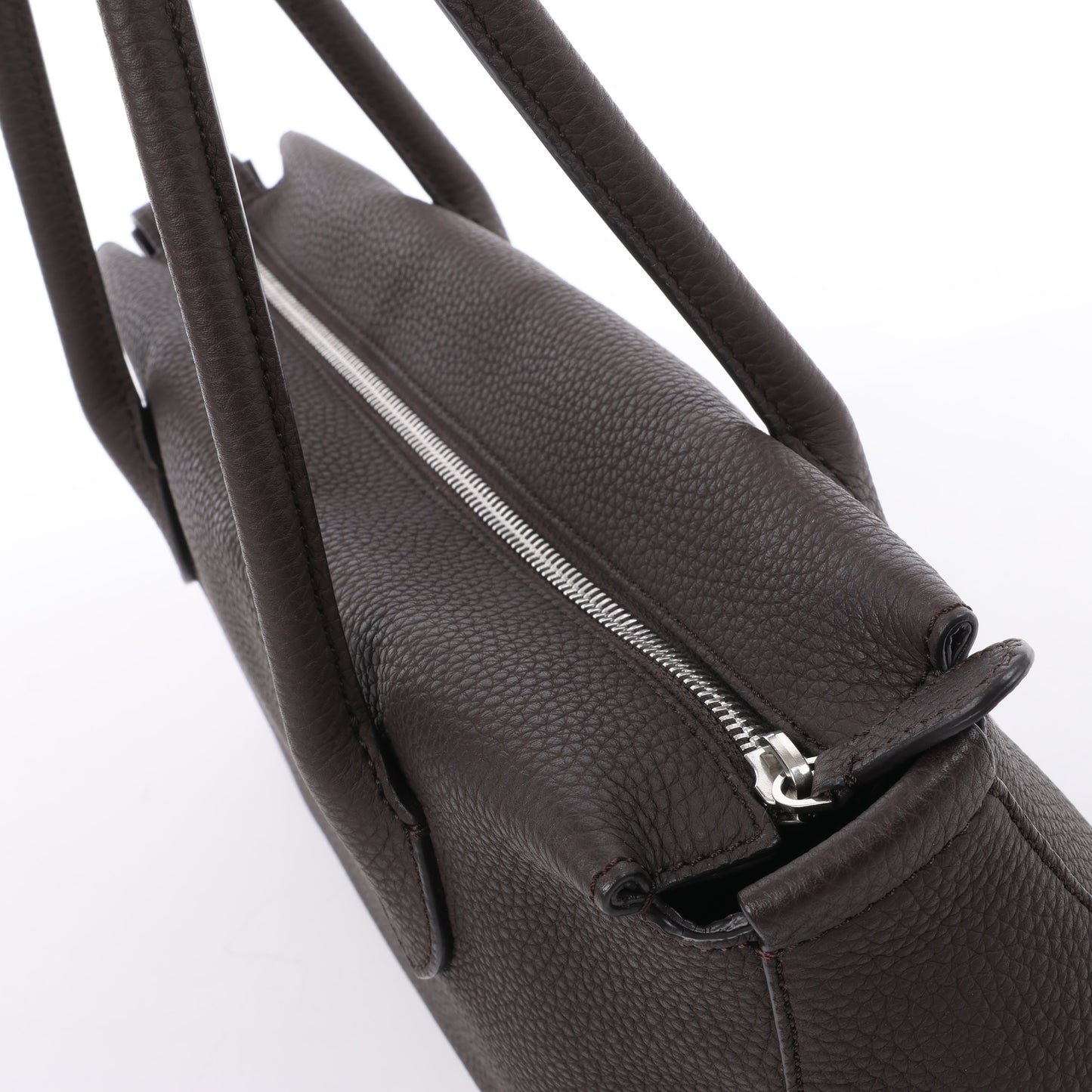 Sac à main en cuir marron The Row East/West