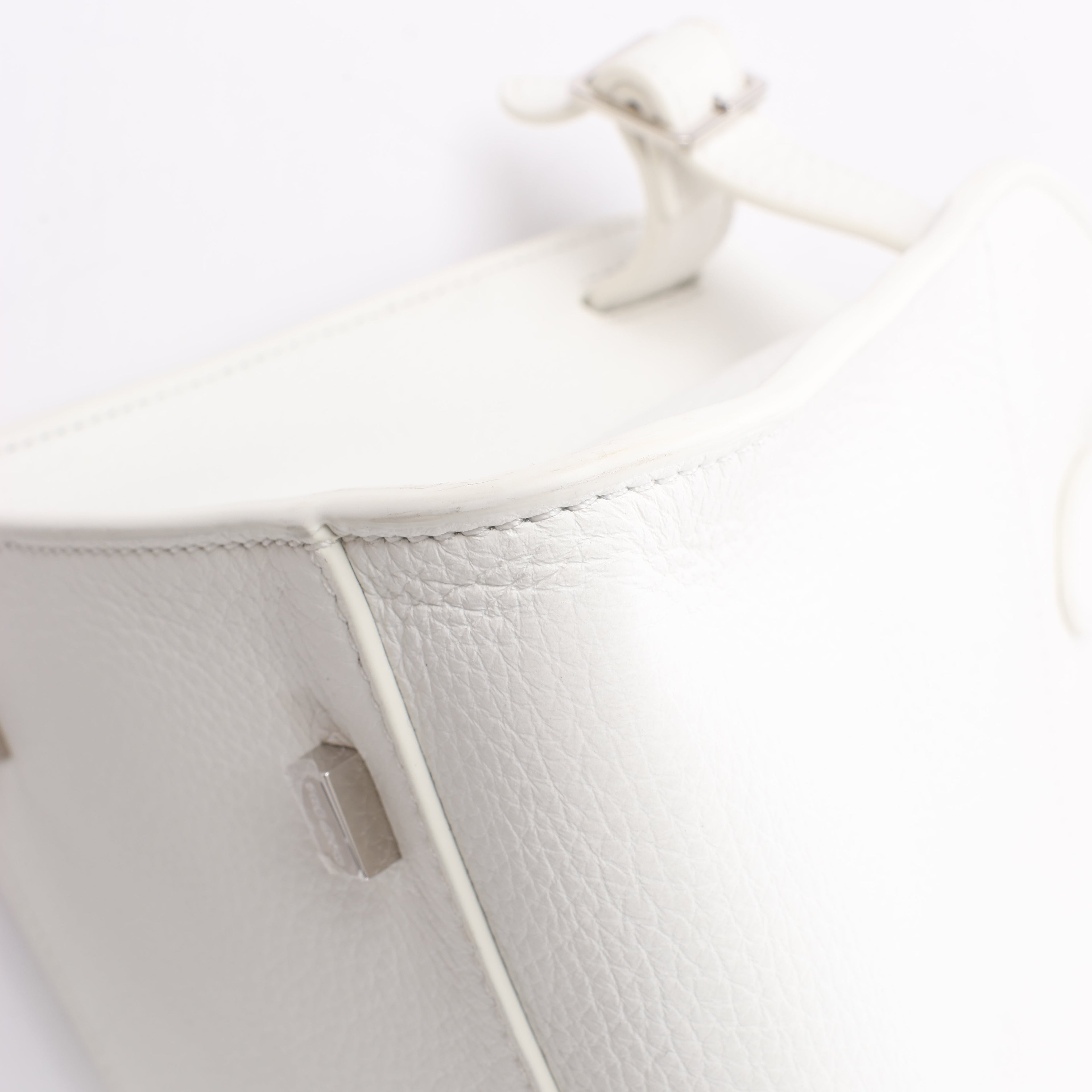 The Row Soft Margaux 10 Leather 2Way Handbag in White