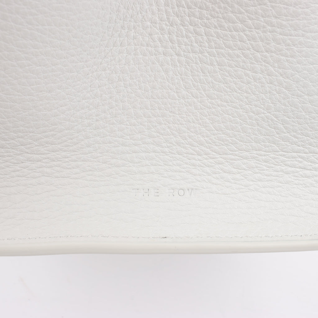 The Row Soft Margaux 10 Leather 2Way Handbag in White