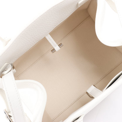 The Row Soft Margaux 10 Leather 2Way Handbag in White