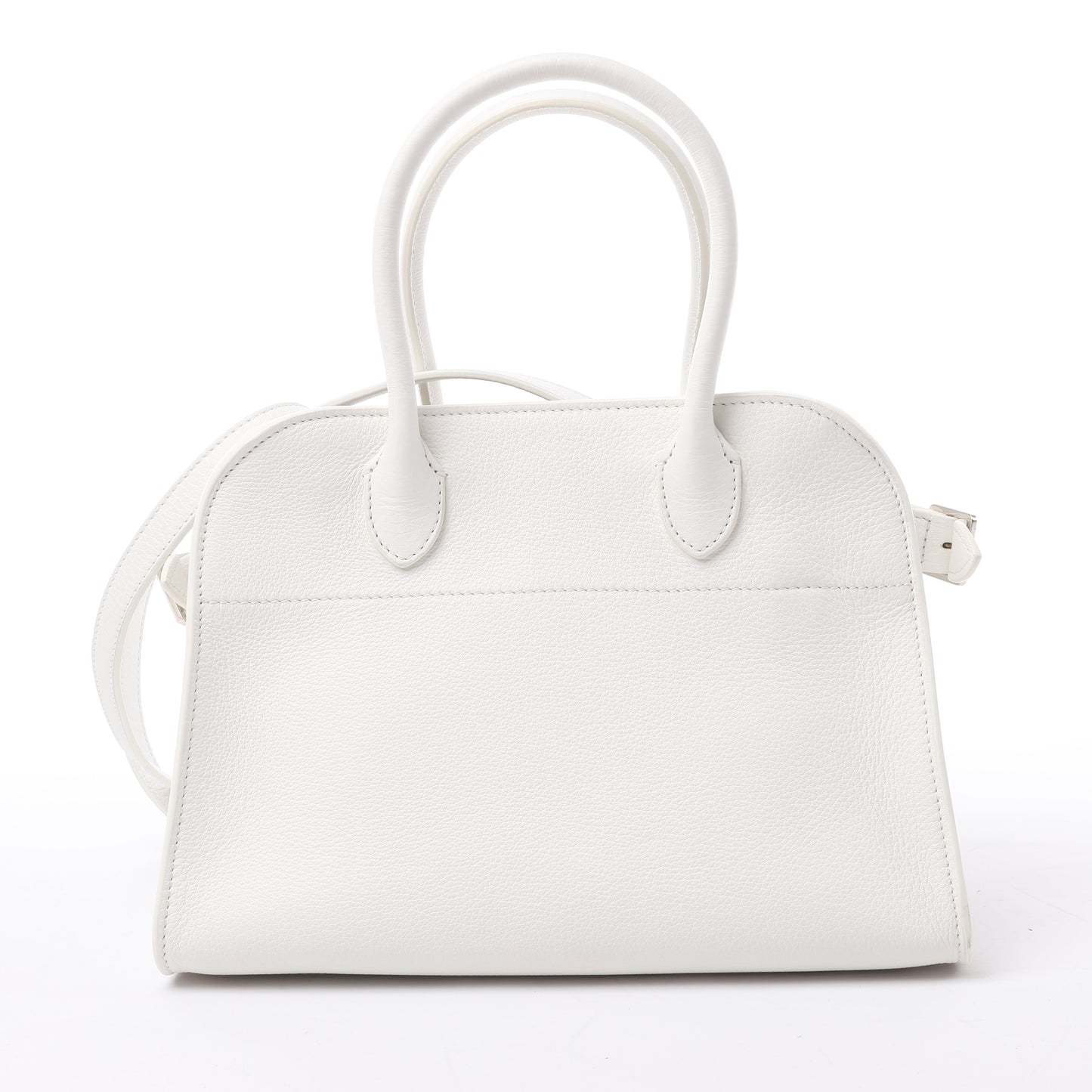 The Row Soft Margaux 10 Leather 2Way Handbag in White