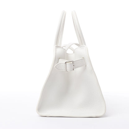 The Row Soft Margaux 10 Leather 2Way Handbag in White