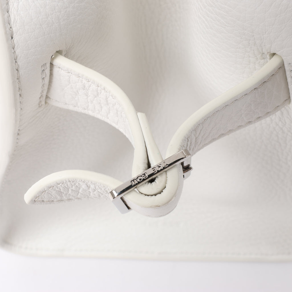 The Row Soft Margaux 10 Leather 2Way Handbag in White