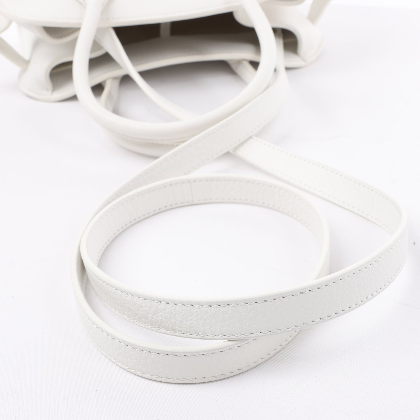 The Row Soft Margaux 10 Leather 2Way Handbag in White