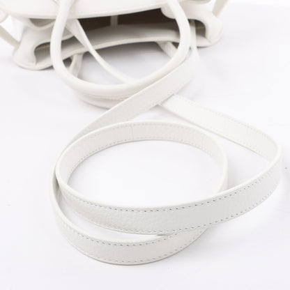 The Row Soft Margaux 10 Leather 2Way Handbag in White