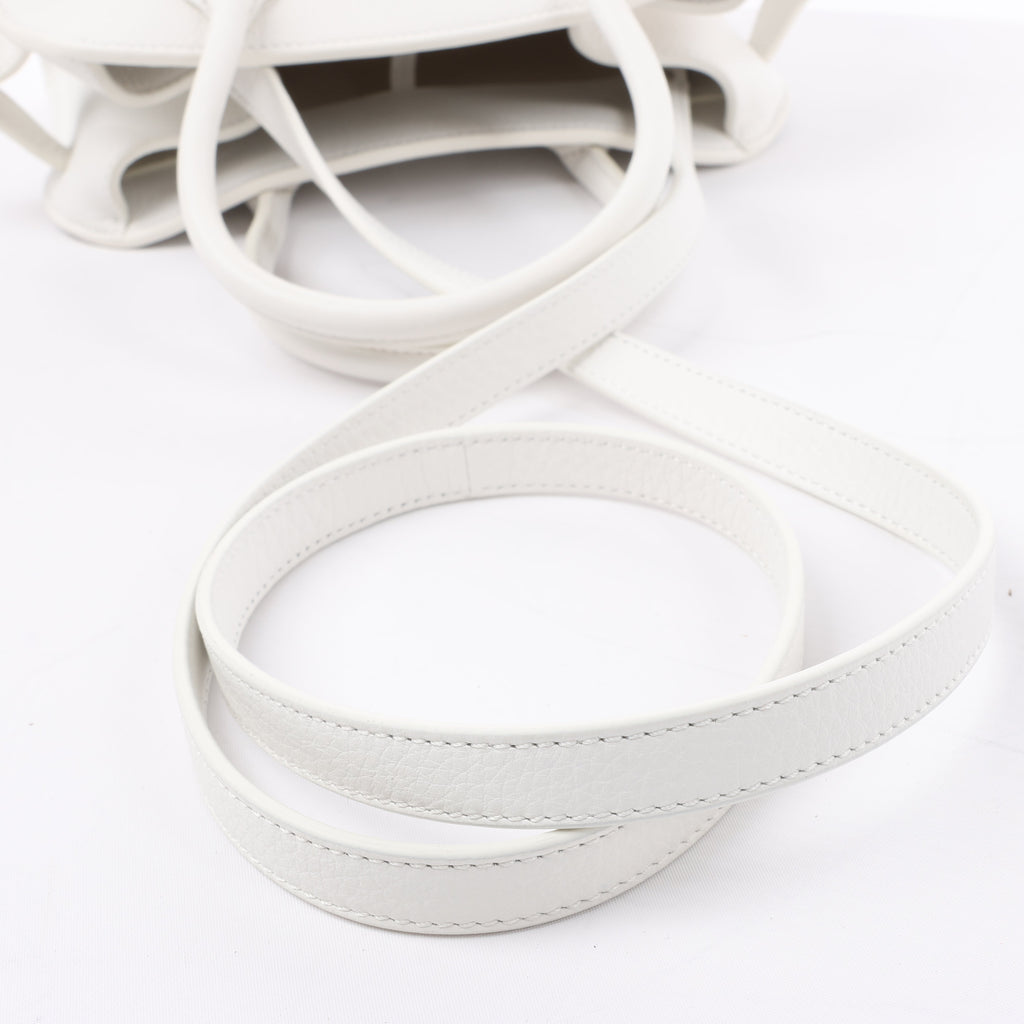 The Row Soft Margaux 10 Leather 2Way Handbag in White