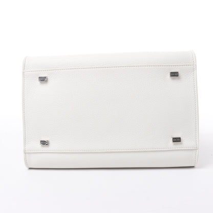 Sac à main double usage en cuir souple Margaux 10 de The Row, blanc