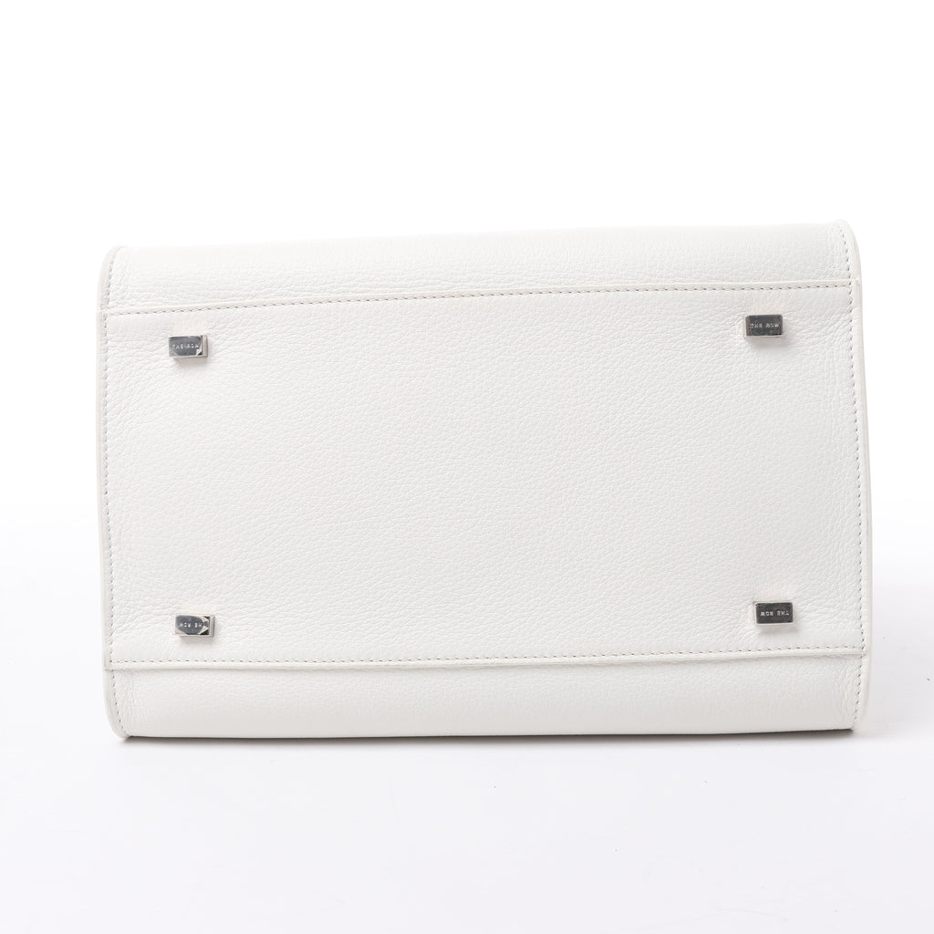 The Row Soft Margaux 10 Leather 2Way Handbag in White