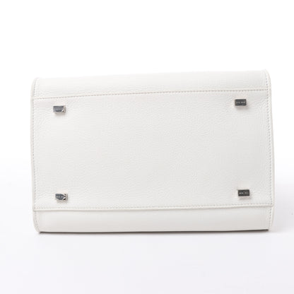 The Row Soft Margaux 10 Leather 2Way Handbag in White
