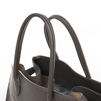The Row Soft Margaux 15 Leather Handbag in Gray