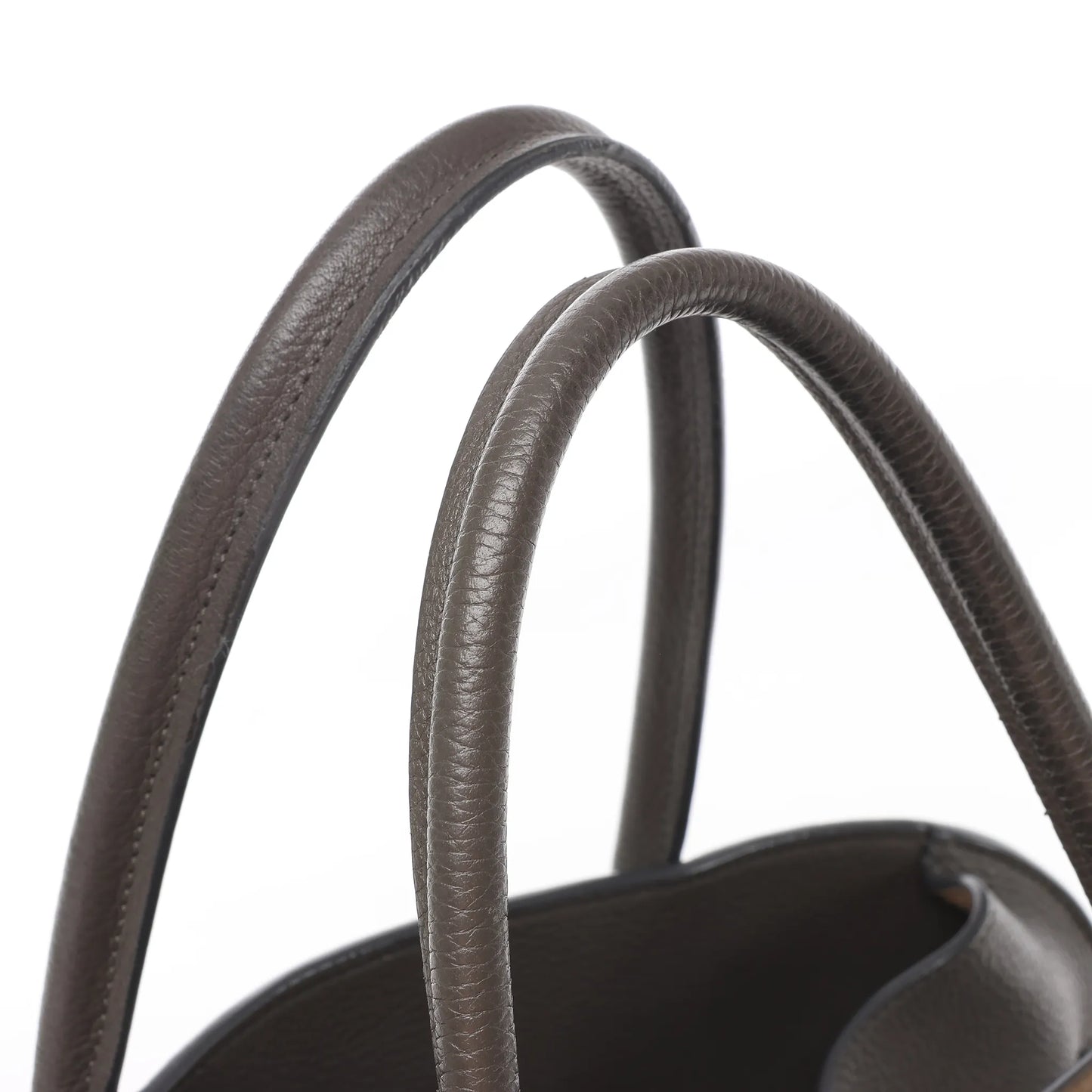 The Row Soft Margaux 15 Leather Handbag in Gray
