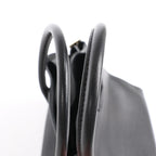 The Row Soft Margaux 15 Leather Handbag in Black
