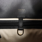 The Row Soft Margaux 15 Leather Handbag in Black