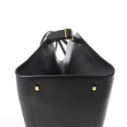 The Row Soft Margaux 15 Leather Handbag in Black