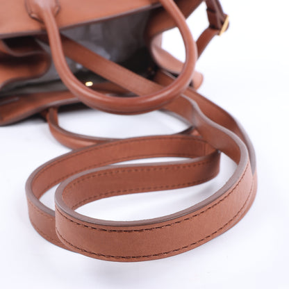 The Row Soft Margaux 10 Leather 2Way Handbag in Brown