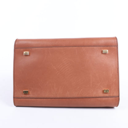 The Row Soft Margaux 10 Leather 2Way Handbag in Brown