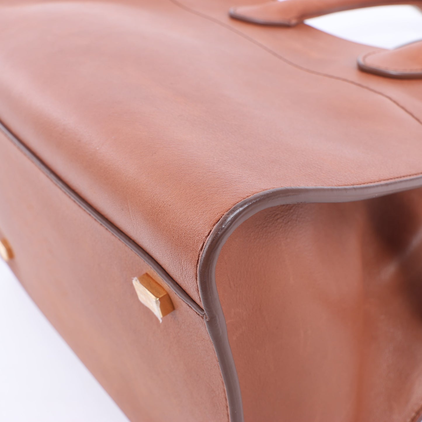 The Row Soft Margaux 10 Leather 2Way Handbag in Brown