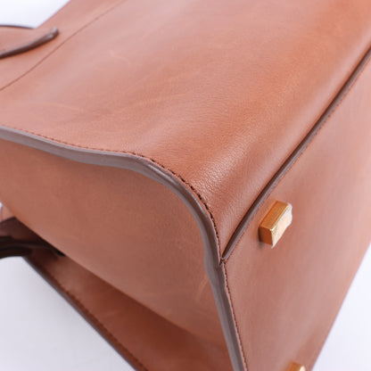 The Row Soft Margaux 10 Leather 2Way Handbag in Brown