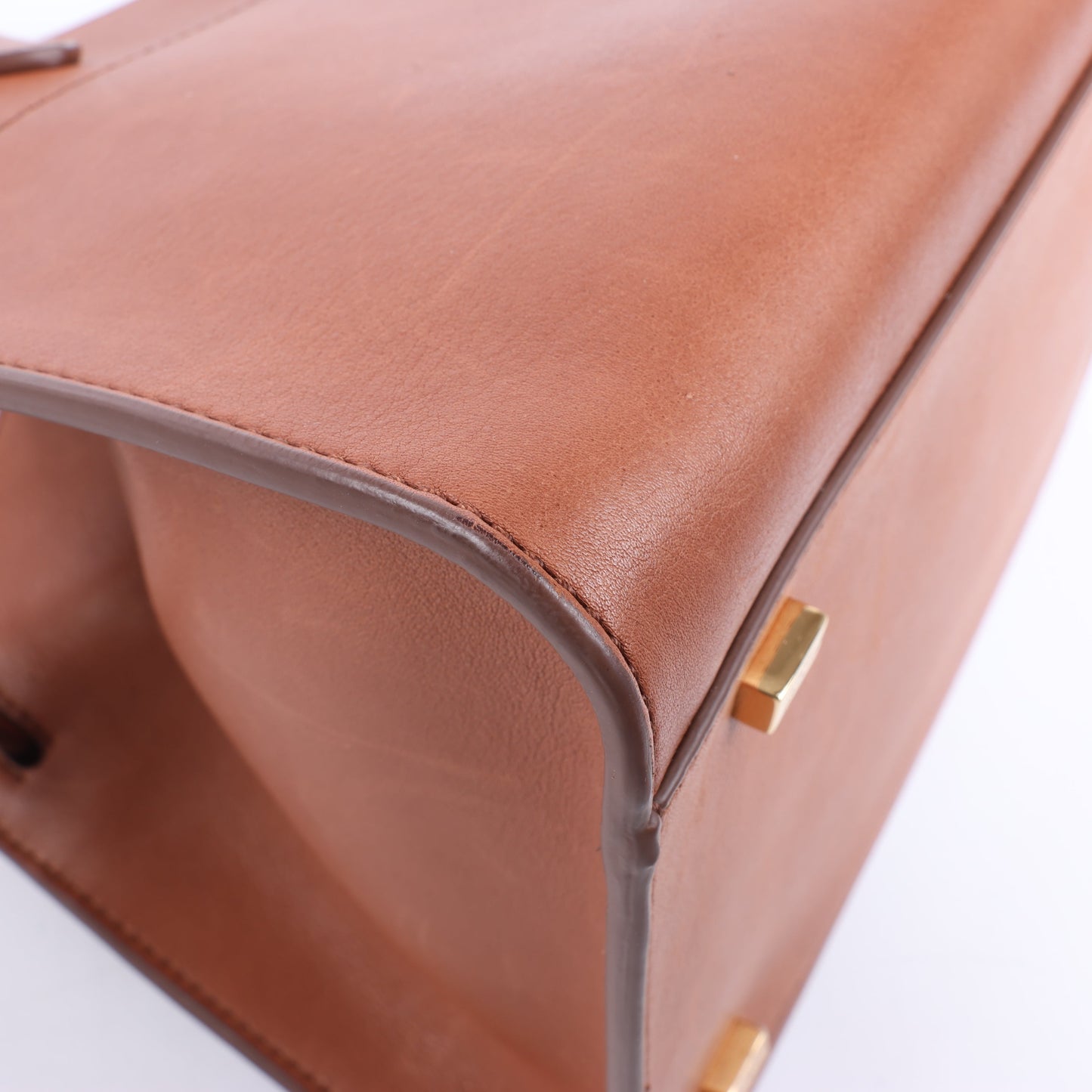 The Row Soft Margaux 10 Leather 2Way Handbag in Brown