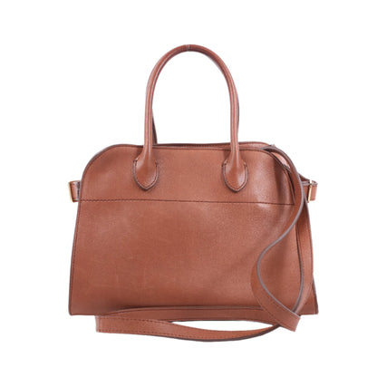 The Row Soft Margaux 10 Leather 2Way Handbag in Brown