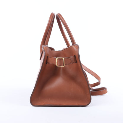 The Row Soft Margaux 10 Leather 2Way Handbag in Brown