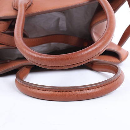 The Row Soft Margaux 10 Leather 2Way Handbag in Brown