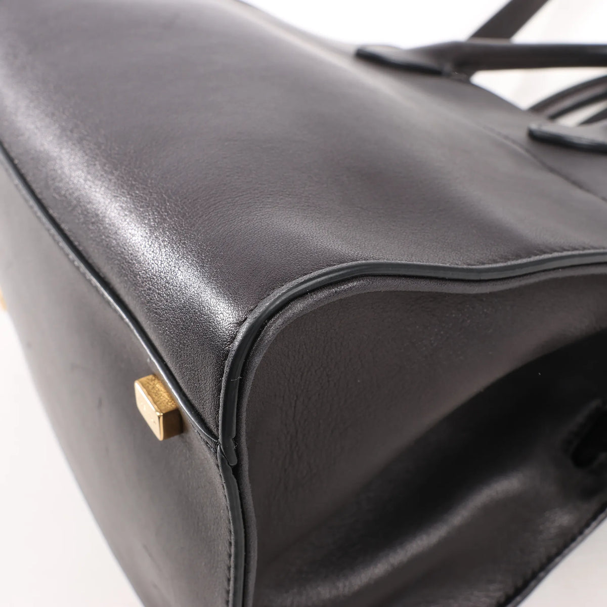 The Row Soft Margaux 10 Leather 2Way Handbag in Black