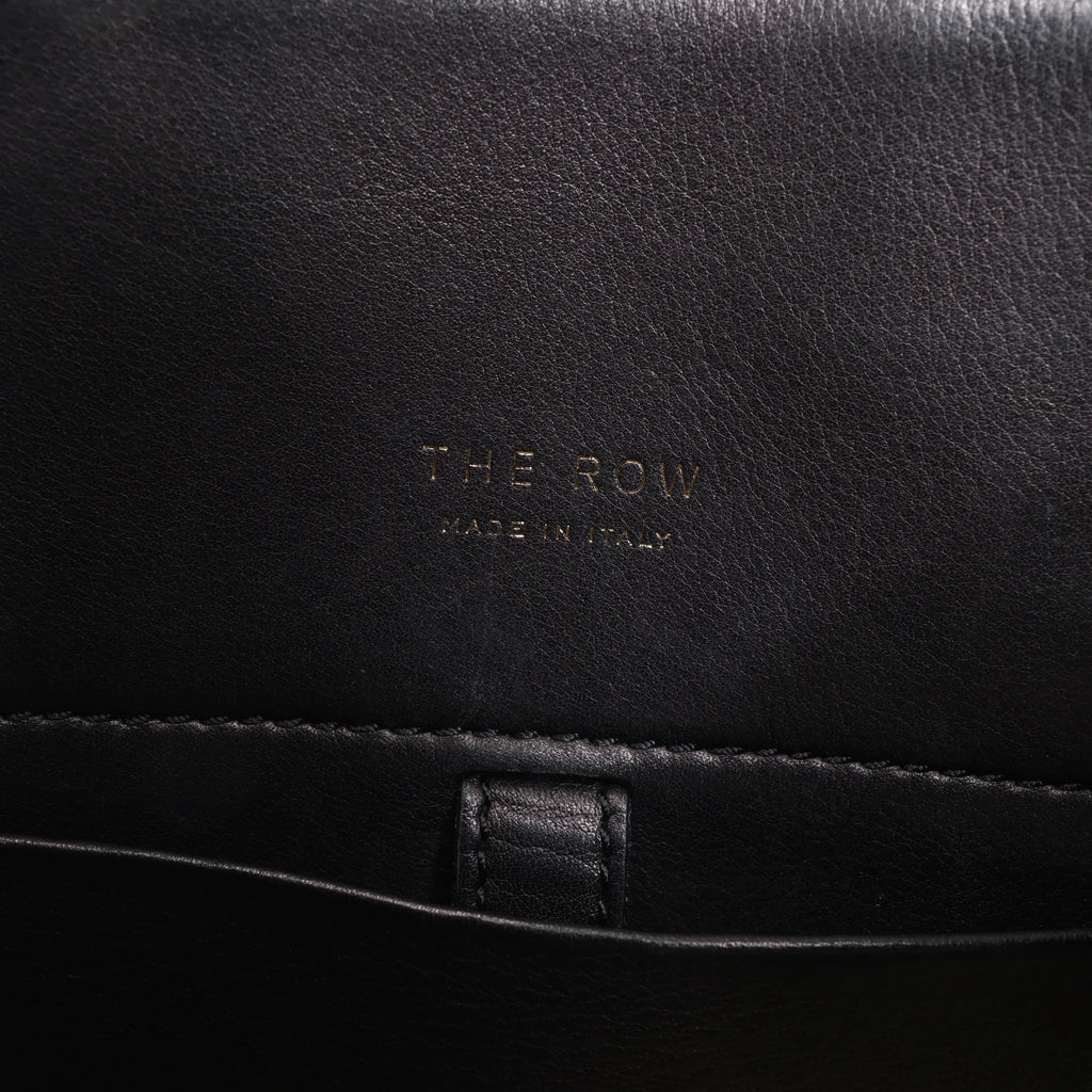The Row Soft Margaux 10 Leather 2Way Handbag in Black