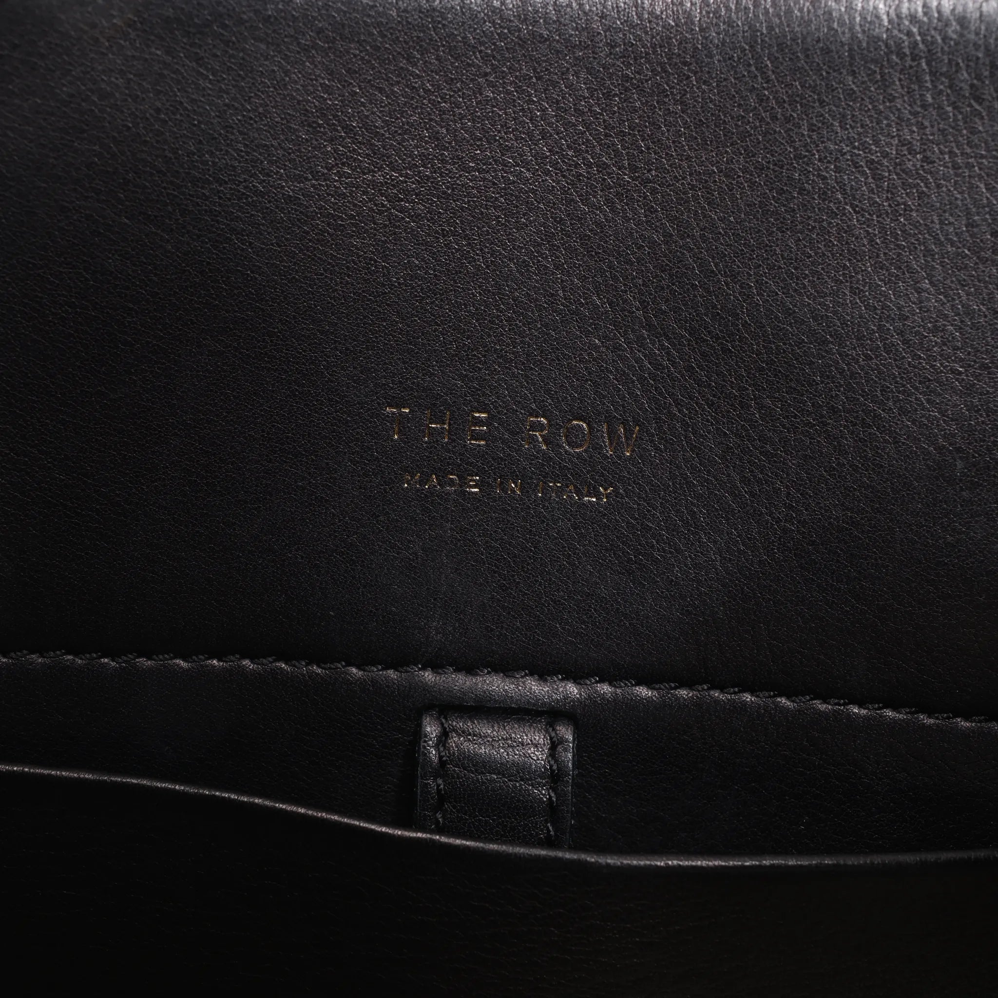 The Row Soft Margaux 10 Leather 2Way Handbag in Black